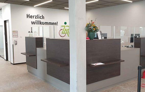 Reception area at ZAR Friedrichshafen